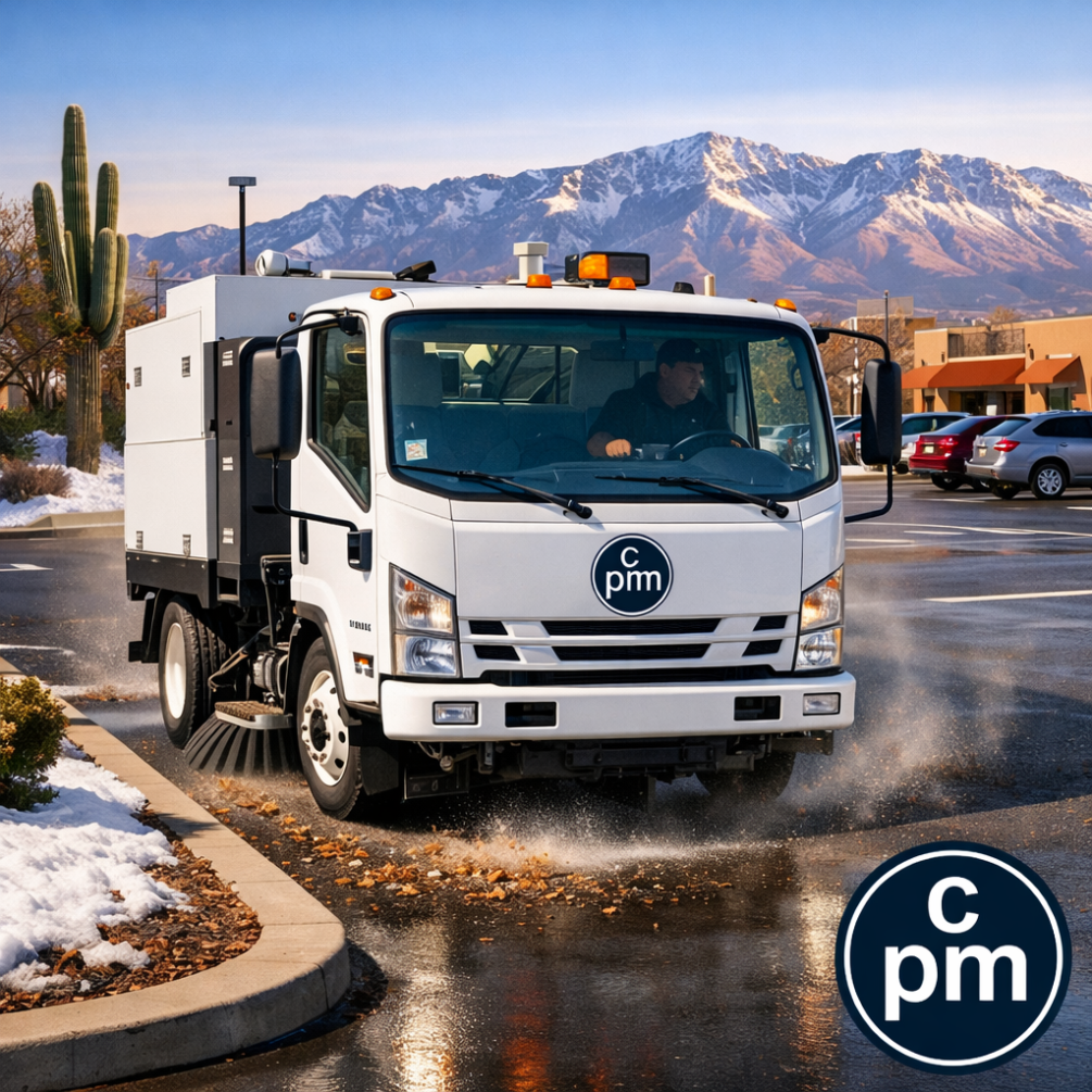 Winter Parking Lot Sweeping Albuquerque